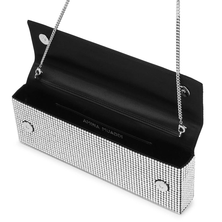 Amini Paloma black crystal clutch