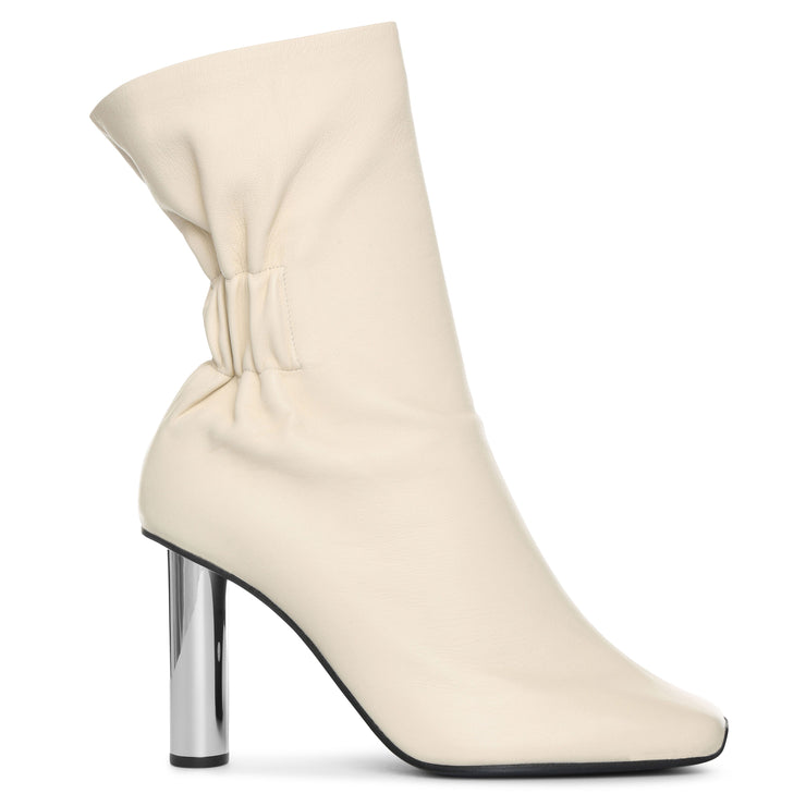 Ruched nappa high boots