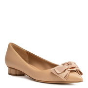 Talla 20 beige leather pointed flats