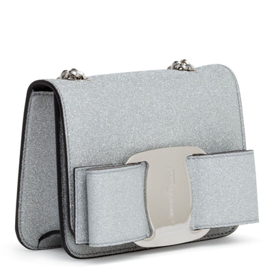 Vara Rainbow silver glitter bag