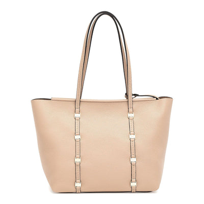 Emosion almond beige leather tote