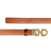 Reversable and adjustable gancini belt