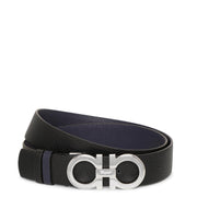 Reversable and adjustable blue Gancini belt