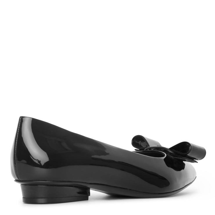 Viva patent black leather flats