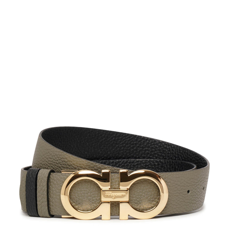 Grained leather 35mm reversible belt
