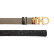 Grained leather 25mm reversible belt