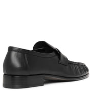 Soft black leather loafer