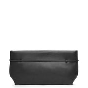 Sienna black saddle leather clutch