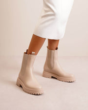 Chester mousse leather ankle boots